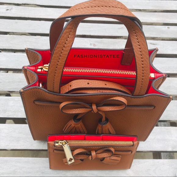Kate spade HAYES mini satchel SMALL wallet SET - Picture 2 of 8
